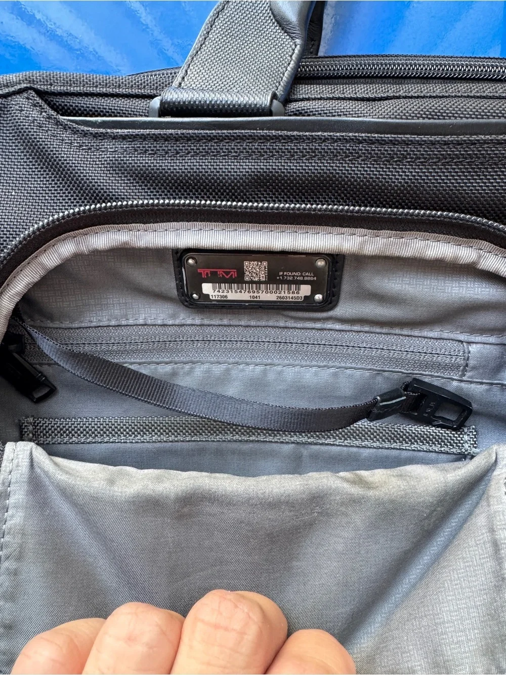Tumi Black Alpha Ballistic Nylon Briefcase